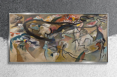 Composition V Kandinsky Wall art on glass