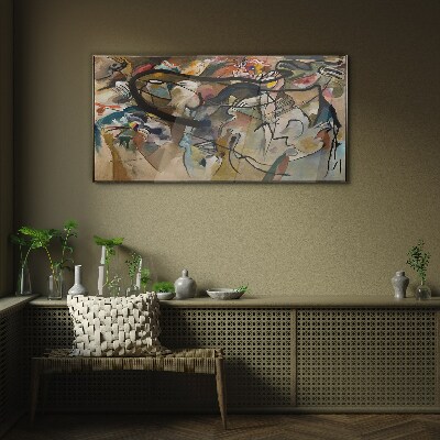Composition V Kandinsky Wall art on glass