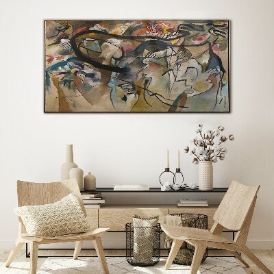 Composition V Kandinsky Wall art on glass