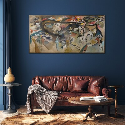 Composition V Kandinsky Wall art on glass