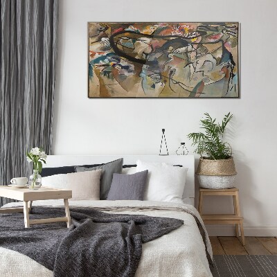 Composition V Kandinsky Wall art on glass