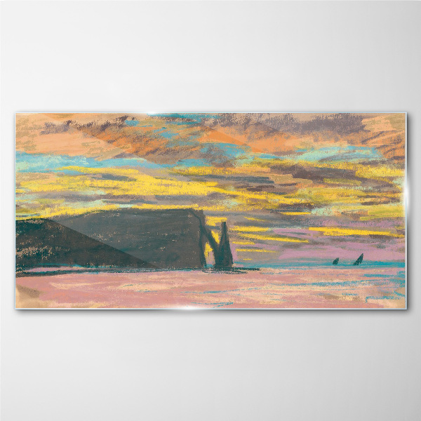 Sunset Claude Monet Glass art print
