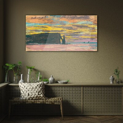Sunset Claude Monet Glass art print