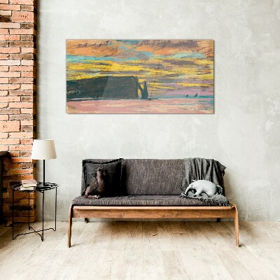 Sunset Claude Monet Glass art print