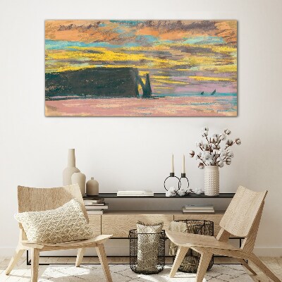Sunset Claude Monet Glass art print