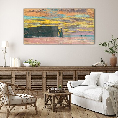Sunset Claude Monet Glass art print