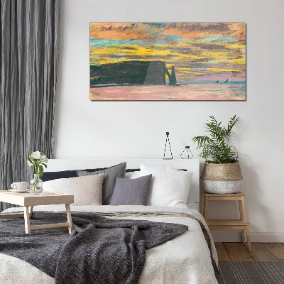 Sunset Claude Monet Glass art print