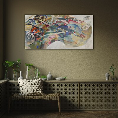 Abstraction Wassily Kandinsky Wall art on glass