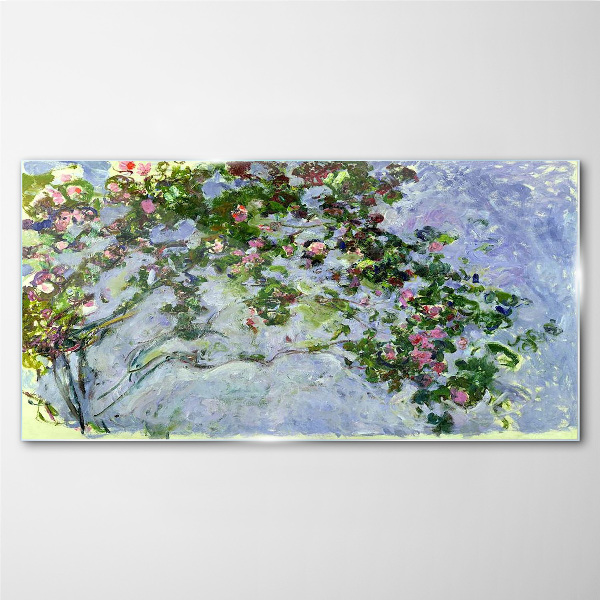 Les Roses Claude Monet Wall art on glass