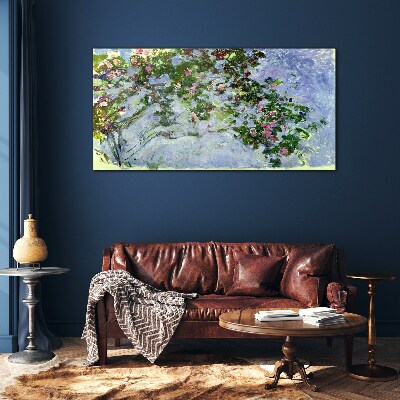 Les Roses Claude Monet Wall art on glass