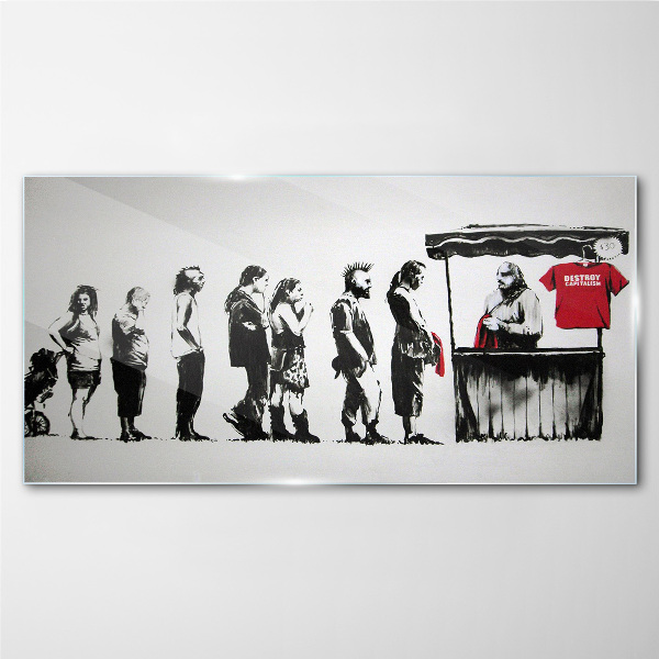 Banksy Festival Glass art print