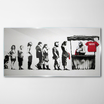Banksy Festival Glass art print