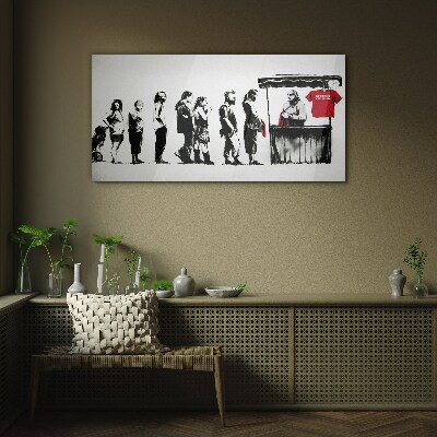 Banksy Festival Glass art print