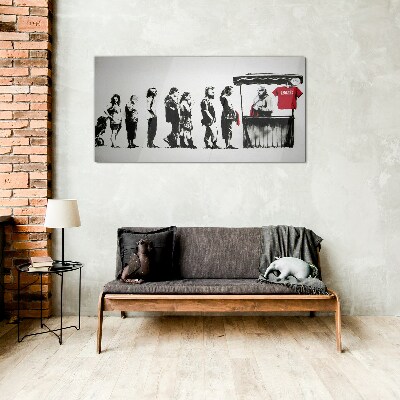 Banksy Festival Glass art print