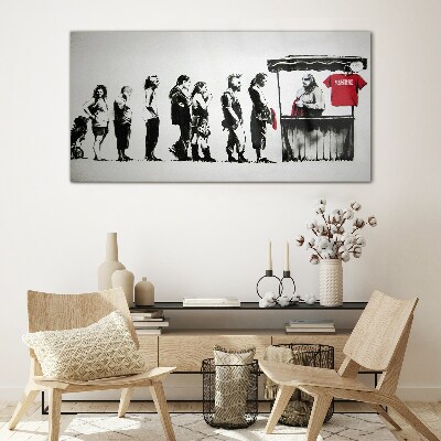 Banksy Festival Glass art print