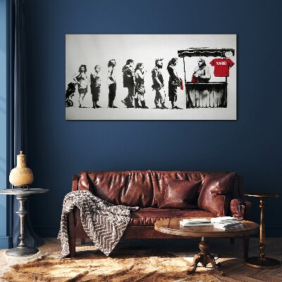 Banksy Festival Glass art print
