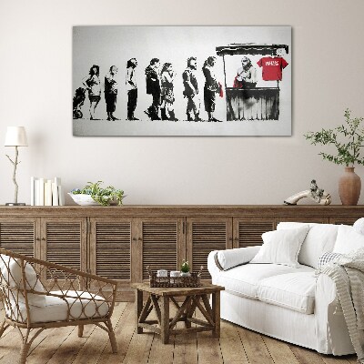 Banksy Festival Glass art print