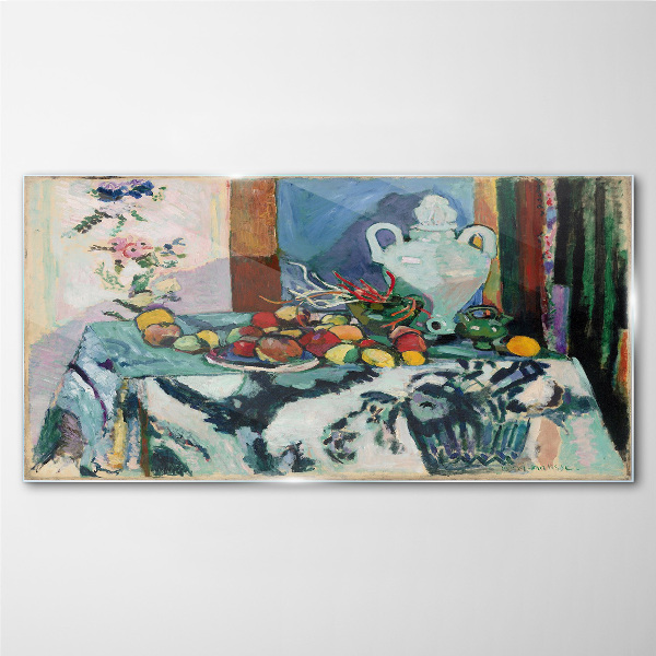 Still Life with Fruit and a Vase Glass art print