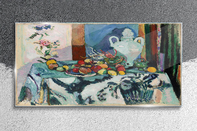 Still Life with Fruit and a Vase Glass art print
