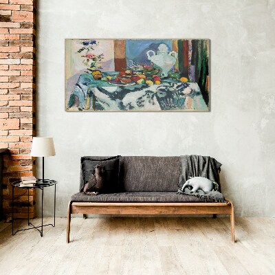 Still Life with Fruit and a Vase Glass art print