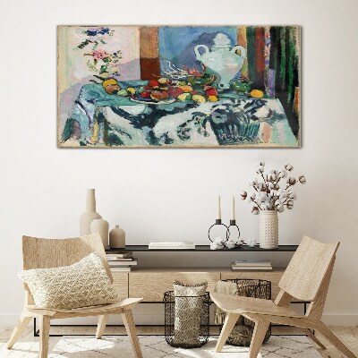 Still Life with Fruit and a Vase Glass art print