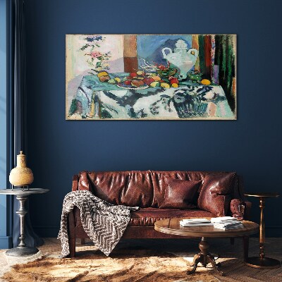 Still Life with Fruit and a Vase Glass art print