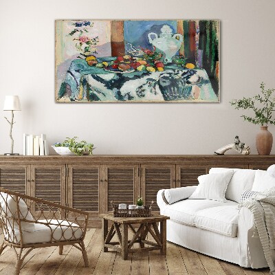 Still Life with Fruit and a Vase Glass art print