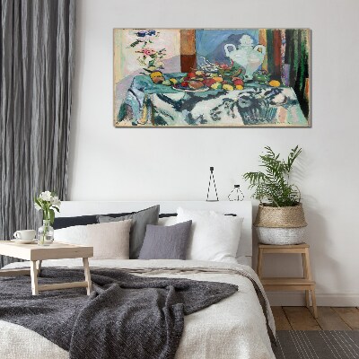 Still Life with Fruit and a Vase Glass art print