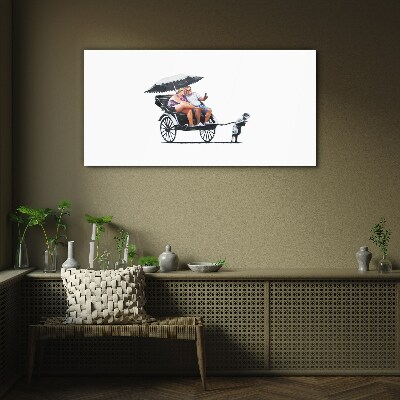 Time travel Wall art on glass