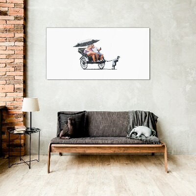 Time travel Wall art on glass