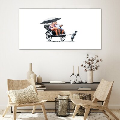 Time travel Wall art on glass