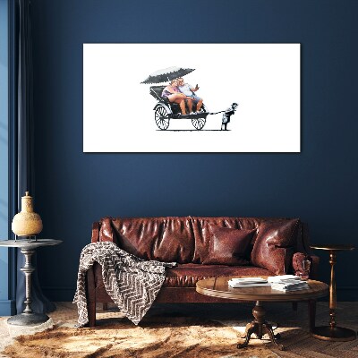 Time travel Wall art on glass