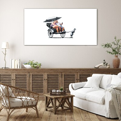 Time travel Wall art on glass