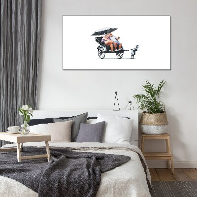 Time travel Wall art on glass