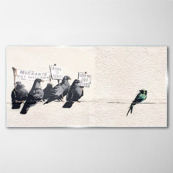 Birds and the message of migration Glass art print