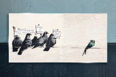 Birds and the message of migration Glass art print