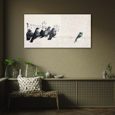 Birds and the message of migration Glass art print