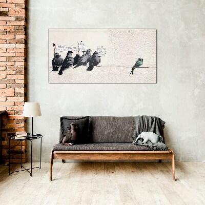 Birds and the message of migration Glass art print