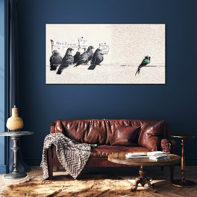 Birds and the message of migration Glass art print