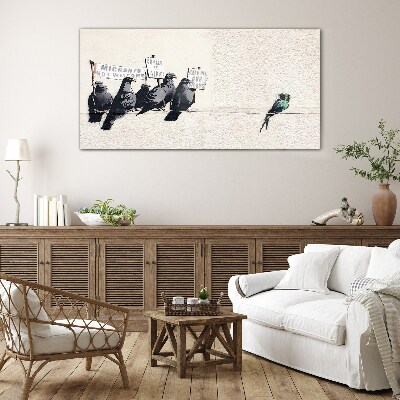 Birds and the message of migration Glass art print