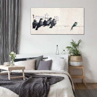 Birds and the message of migration Glass art print