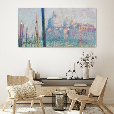 Venice in the morning Glass art print