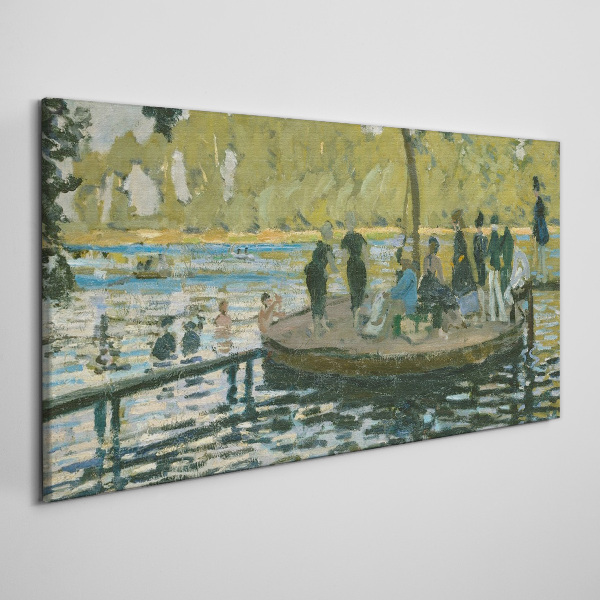 A summer day on the river Wall art on glass