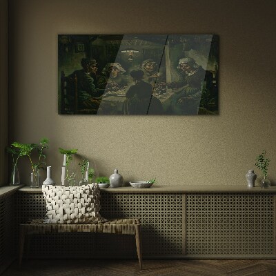 Supper in a Cloud of Shadow Wall art on glass