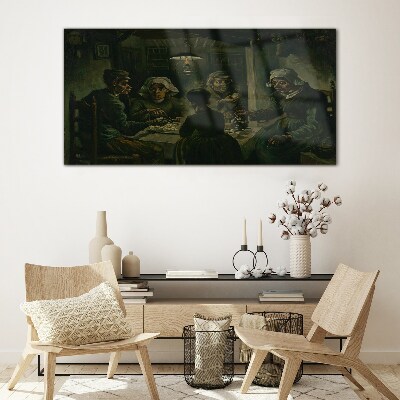 Supper in a Cloud of Shadow Wall art on glass