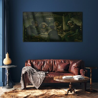 Supper in a Cloud of Shadow Wall art on glass