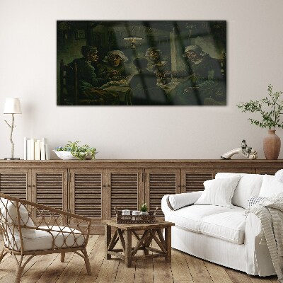 Supper in a Cloud of Shadow Wall art on glass