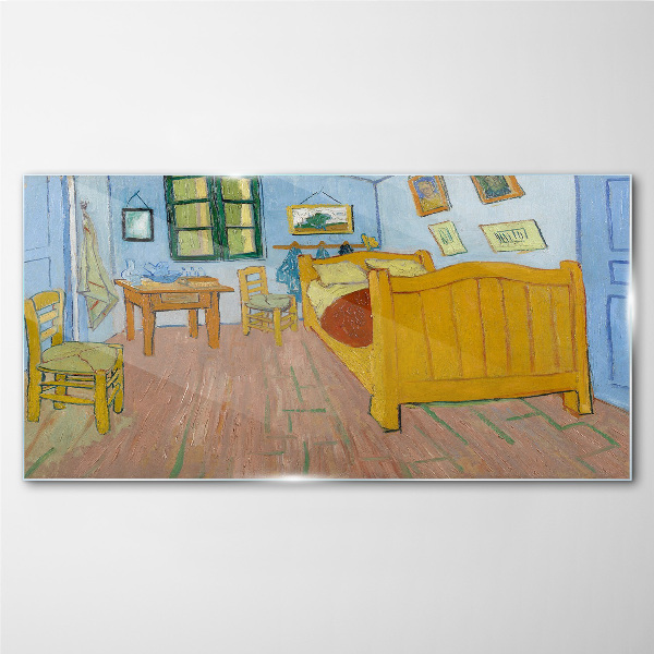 Bedroom in Arles Glass art print