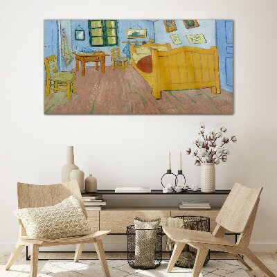 Bedroom in Arles Glass art print