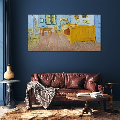 Bedroom in Arles Glass art print